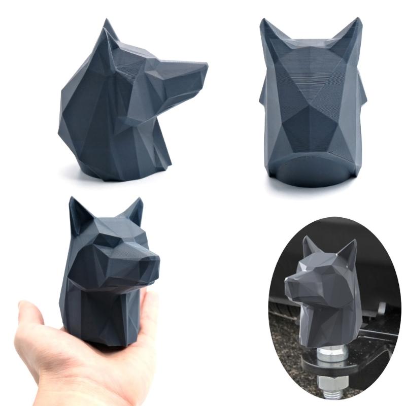 Strong Hitch Ball Cover With Artistic Wolf Universal Trailer Hitch Cover Simple Installs for Most Trailers & Vehicles