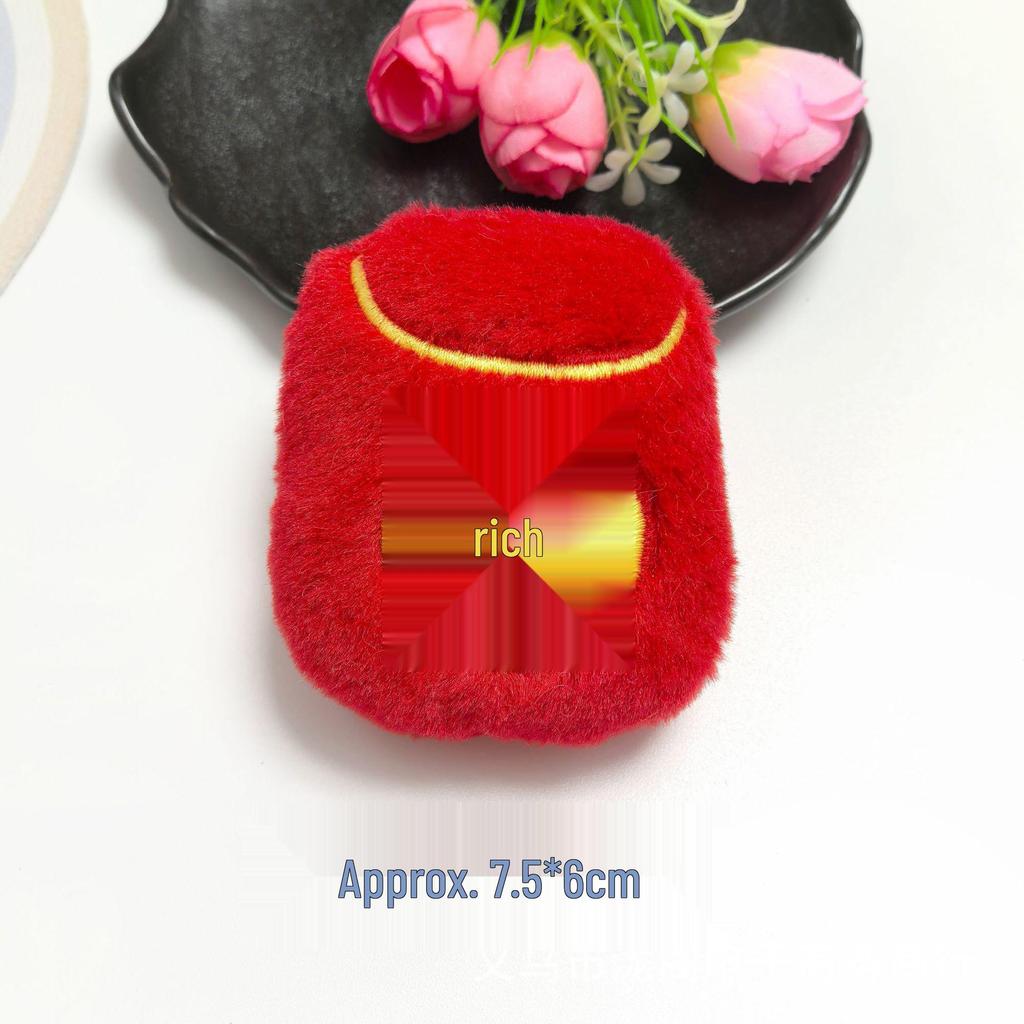 New Year Lucky Bag: Red Envelope Plush Pendant & Squeaky Toy