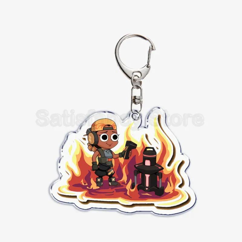 Beliebter Lustiger Valorant Schlüsselanhänger Ett Sova Cypher Mann Acryl Schlüsselanhänger für Zubehör Anhänger Schlüsselring Schlüsselanhänger Schmuck Geschenk