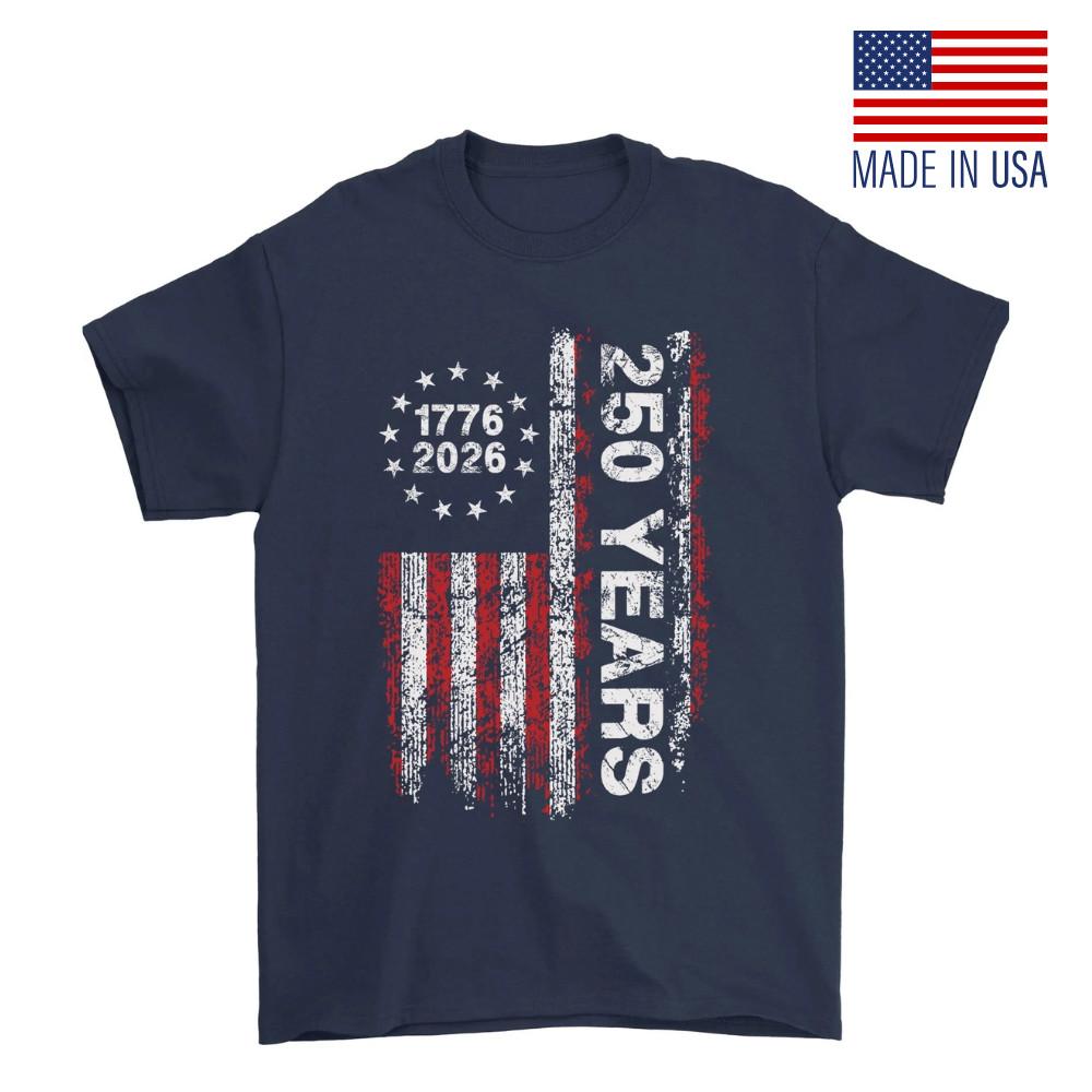America 250th Birthday US Flag 250 Years We The People Unisex T-Shirt S-5XL Unisex T-Shirt L
