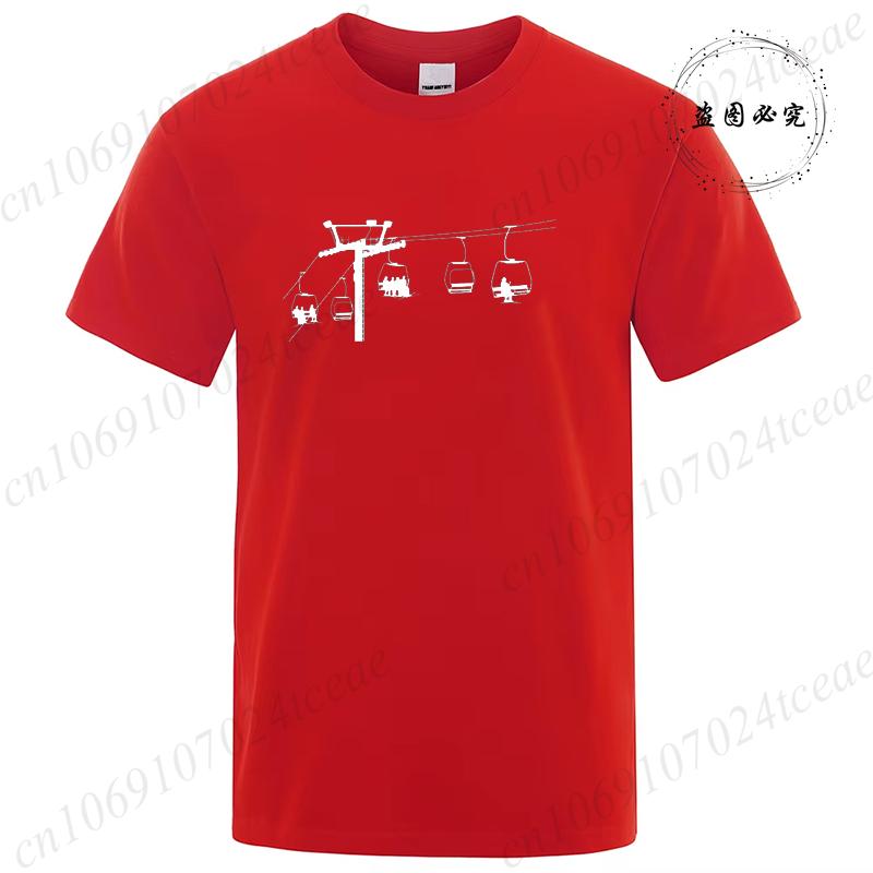 New Ski Lift T-Shirt Mens Ladies Unisex Skiing Gift Extreme Sports Tees Skier Casual Pride T Shirt Men Unisex Fashion Tshirt Top