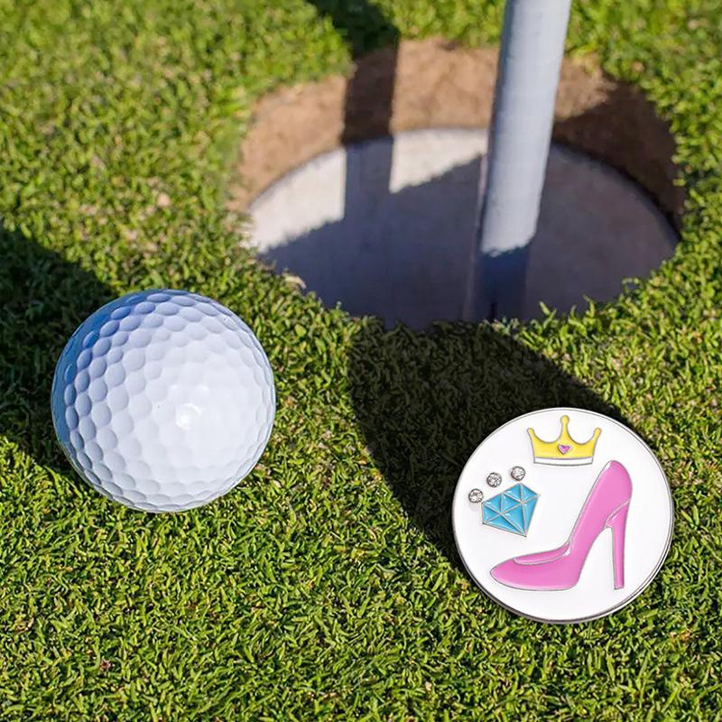 Golf Ball Markers With Hat Clips For Men Women Enamel Magnetic Baseball Cap Clips Golfer Removable Attaches Easily To Golf Cap
