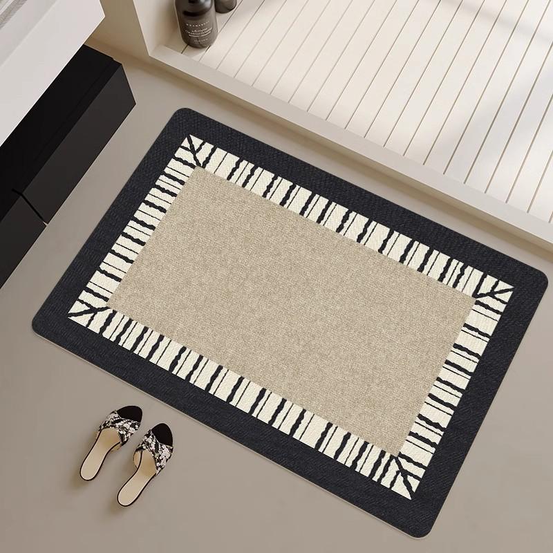 Household Wear-resistant Anti Slip Bathroom Foot Mat Absorbent Quick Drying Bathroom Floor Mat