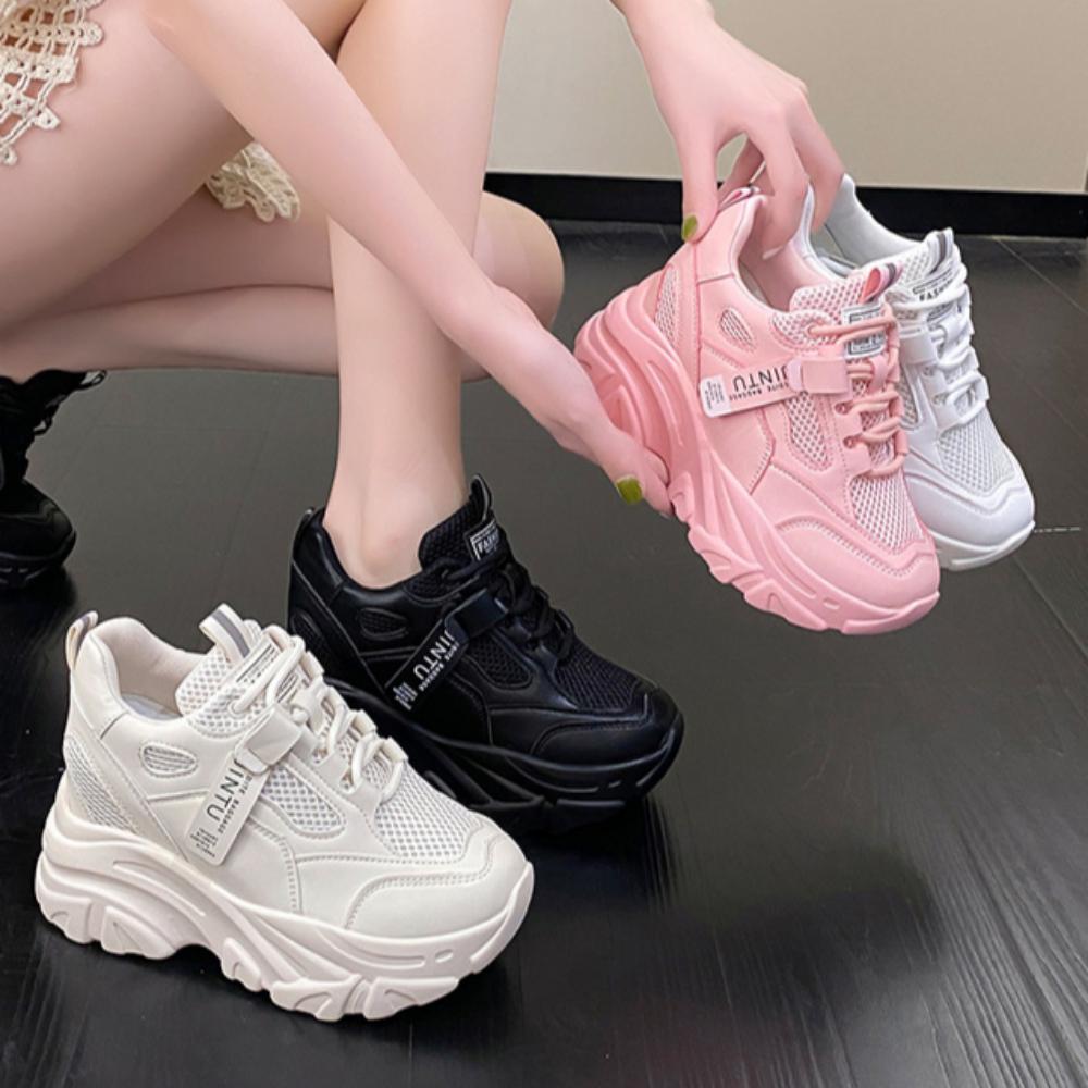 Thick-soled Dad Shoes for Women Summer Fashion Women's Shoes Lace-up Height-enhancing Sports Casual Shoes