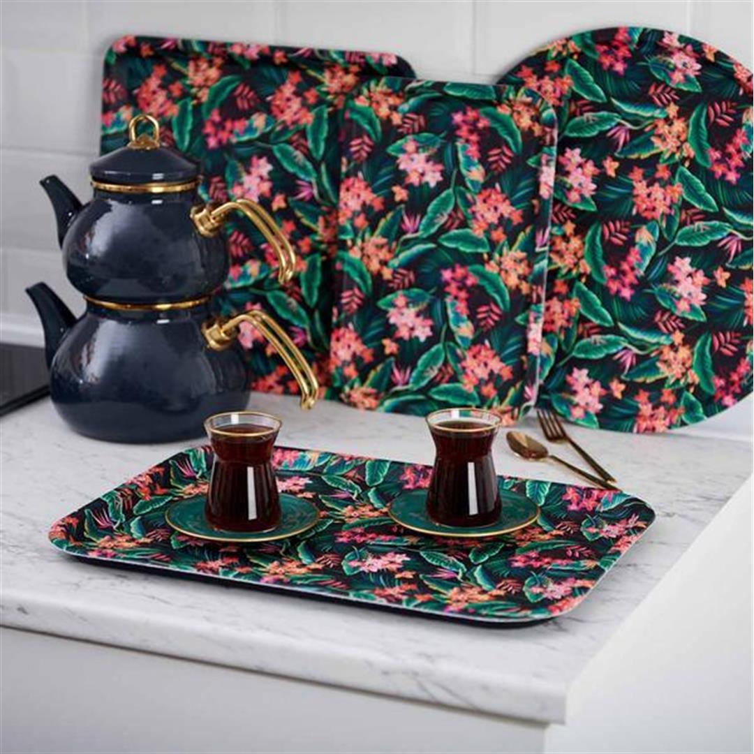

Zucci Home Leather Coated NonSlip Rectangular Tray Flower 30x42 см 30x42 cm