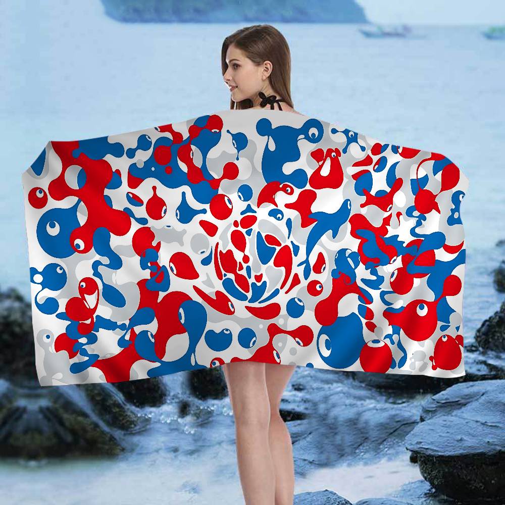 Cartoon M-Myaku-Myaku Microfiber Beach Towel Absorbent Quick dry Soft Yoga Swimming Resort Mountain Climbing Towel