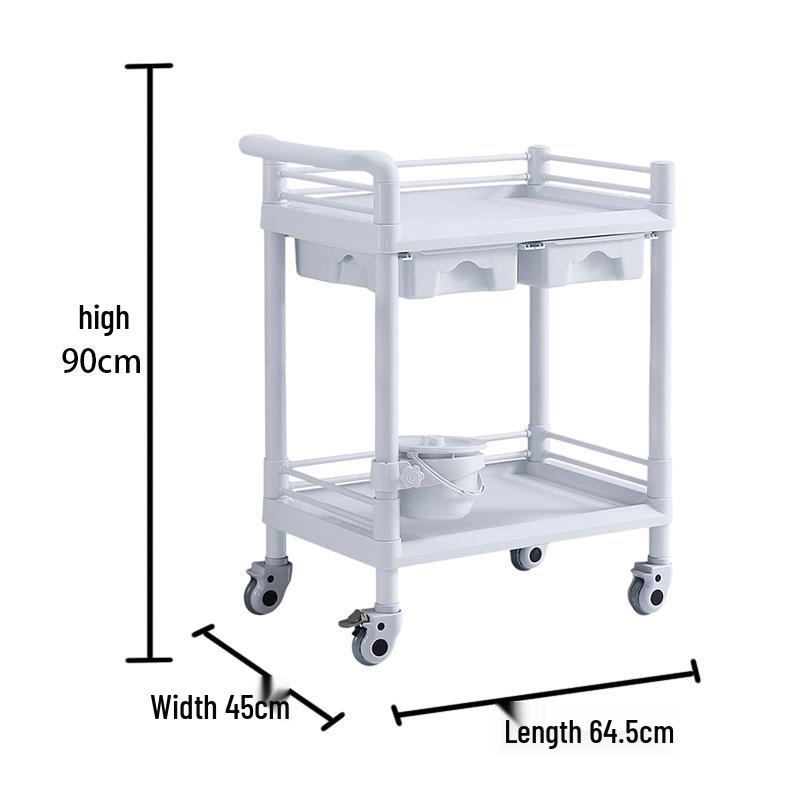 ABS Multifunctional Anesthesia and Infusion Emergency Cart with Five Drawers