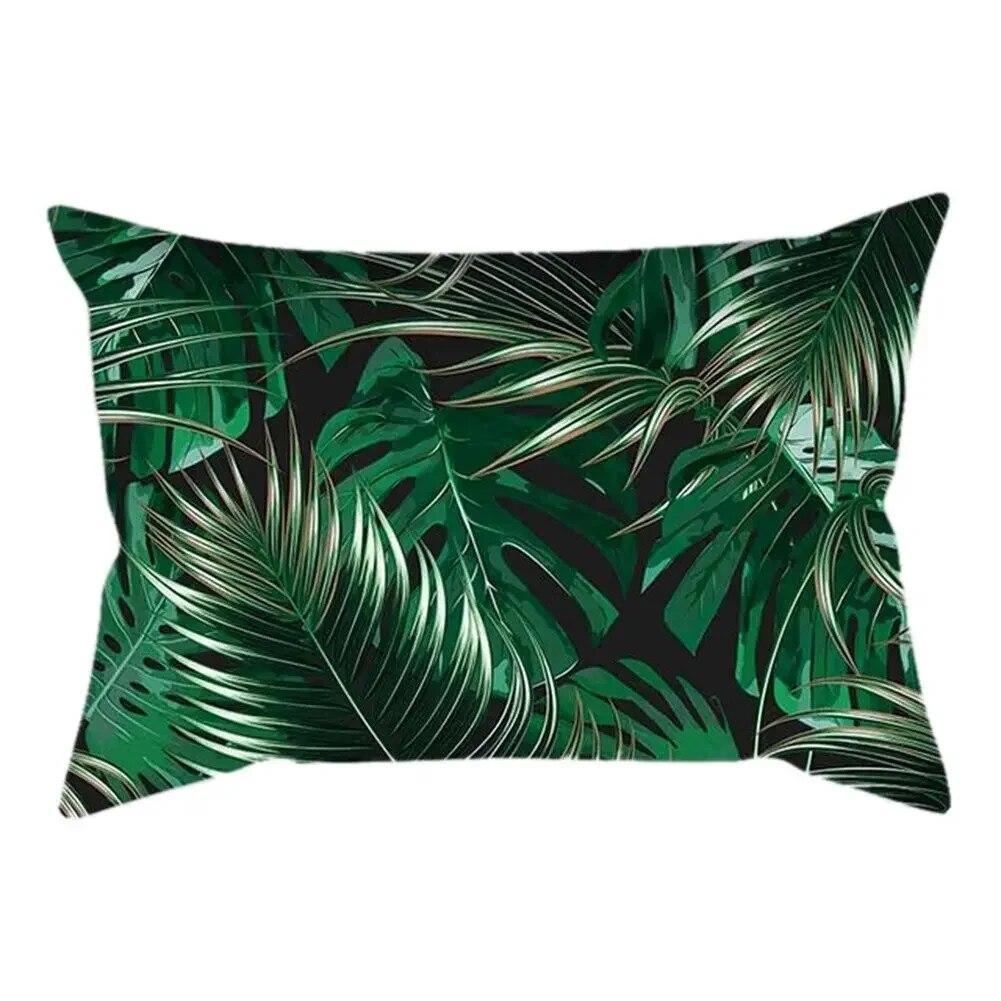 Rectangle Cushion Cover Plant Art Polyester Home Decor Elegant Pillow  For Living Room Sofa 30x50cm
