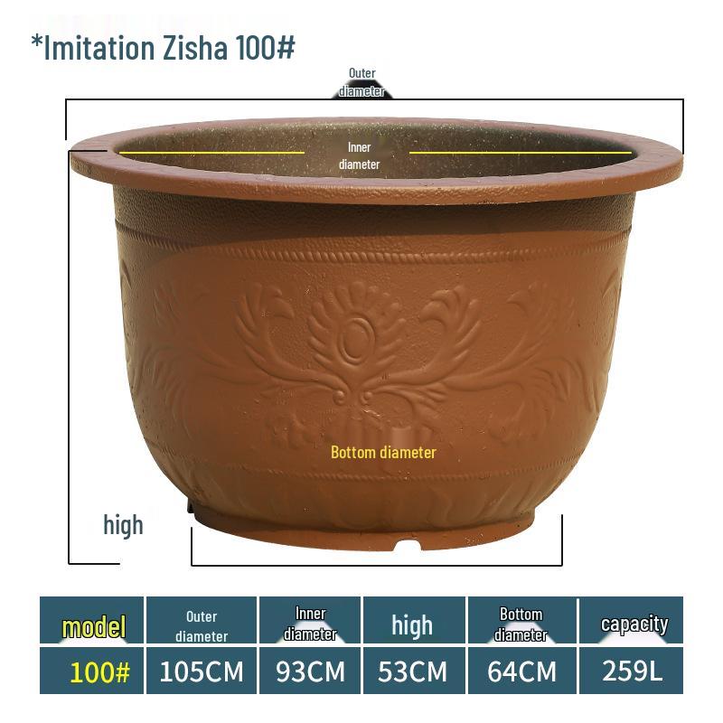 Extra Large Thick Plastic Flower Pot for Outdoor Plants, Trees, and Water Lilies
