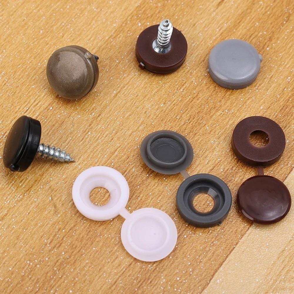 100PCS New Universal Fit Screw Protective Covers Snap Protective DIY Cross Screw Caps Fold Snap Cap Furniture Hardware