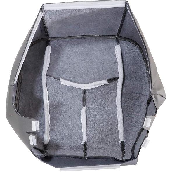 NLQR Front Passenger Side Bottom Seat Cover Pewter Gray 922 Replacement Microfiber Leather Compatible with Chevy Silverado Sierra Tahoe Suburban