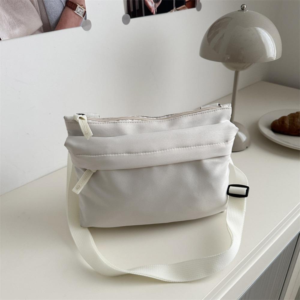

Большая вместительная сумка через плечо из нейлоновой ткани, легкая сумка через плечо, холщовая сумка-мессенджер унисекс белый