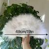 1pc Elegant Feather Hand Fan  Weddings  Parties Versatile Photo Prop Home Decor - Ideal Anniversary  Gift