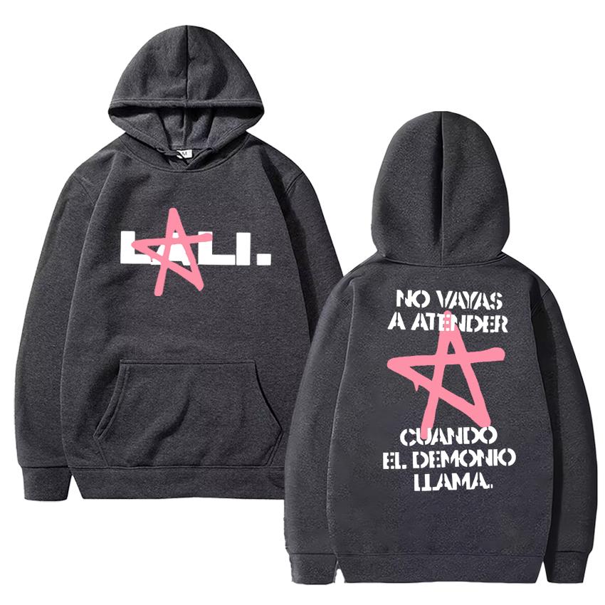 Hot Singer Lali Esposito Tour 2025 Double Sided Printed Hoodie Autumn Winter Men Women Fashion Sweatshirt Unisex Cotton Pullover