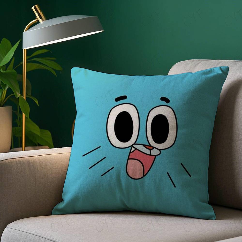Animation Amazing World Gumball Pillow Case Safe Custom Photo Pillow, Anti-fade Brushed Fleece Cushion, Maternal & Infant Safe.