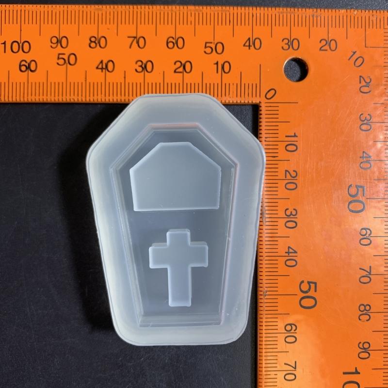 Coffin Resin Mold Crystal Epoxy Silicone Mold Jewelry Ornament Coffin Shape Crafts Making Supplies Handmade