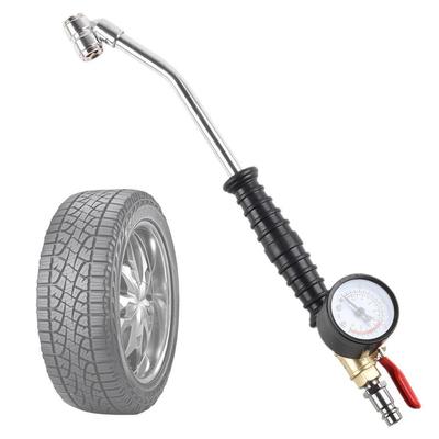 מד לחץ אוויר לגלגלי רכב/ואן/אופניים 230PSI עם שסתום מד לחץ מדחס חלקי רכב