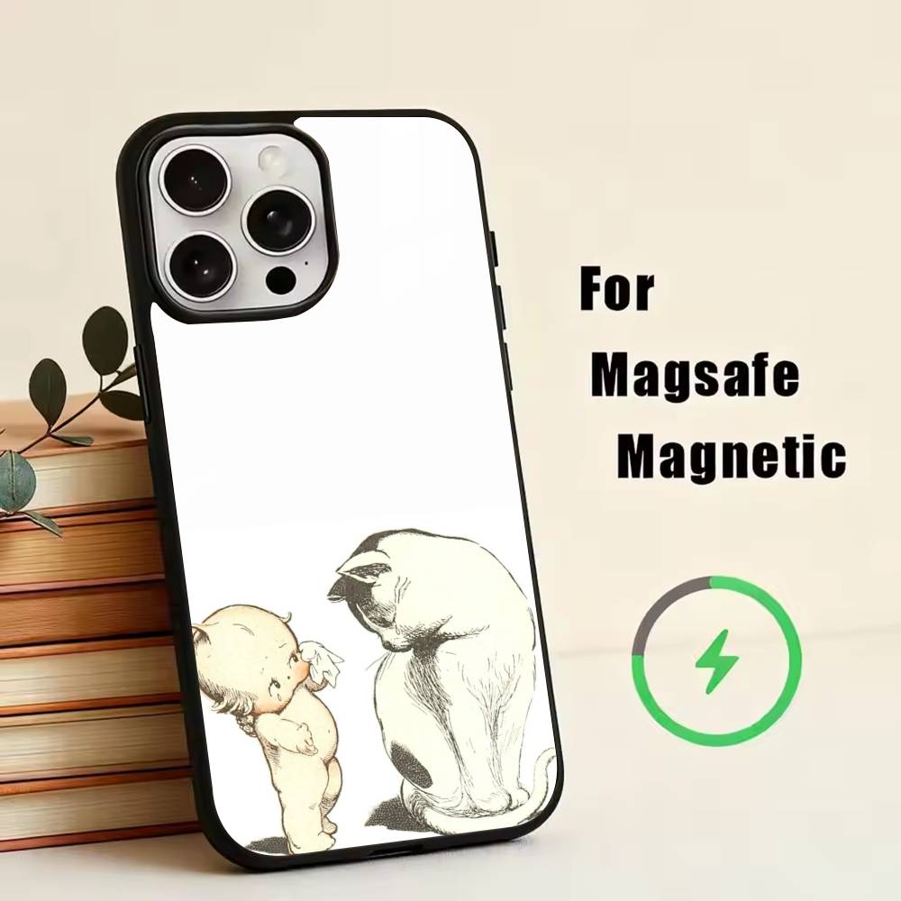 Lovely Kewpie Baby  Phone Case For iPhone17,16,15,14,13,12,11 Plus,Pro Magnetic For Magsafe Wireless Charging