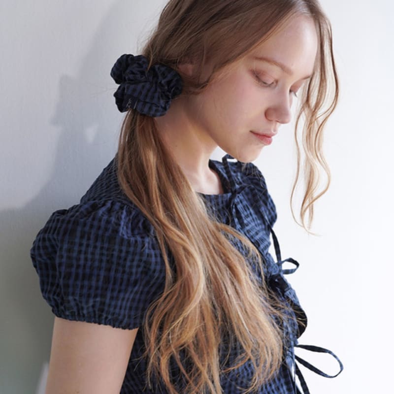 Jazzed CHECK PATTERN SCRUNCHIE
