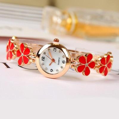 Flower Bracelet Watch For Ladies Girls Small Delicate Jewelry
