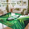Crystal Velvet Square Rug Custom NameIreland Rugby Pattern Non Slip Home Floor Decor Rug