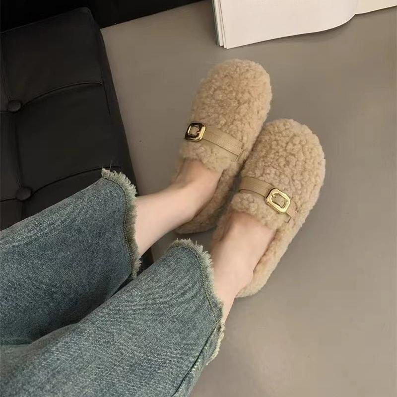 2026 Neue Herbst Winter Damen Baumwoll flache Schuhe Mode Runde Spitze zum Hineinschlüpfen Schuhe Damen Komfort Outdoor Warme Schuhe