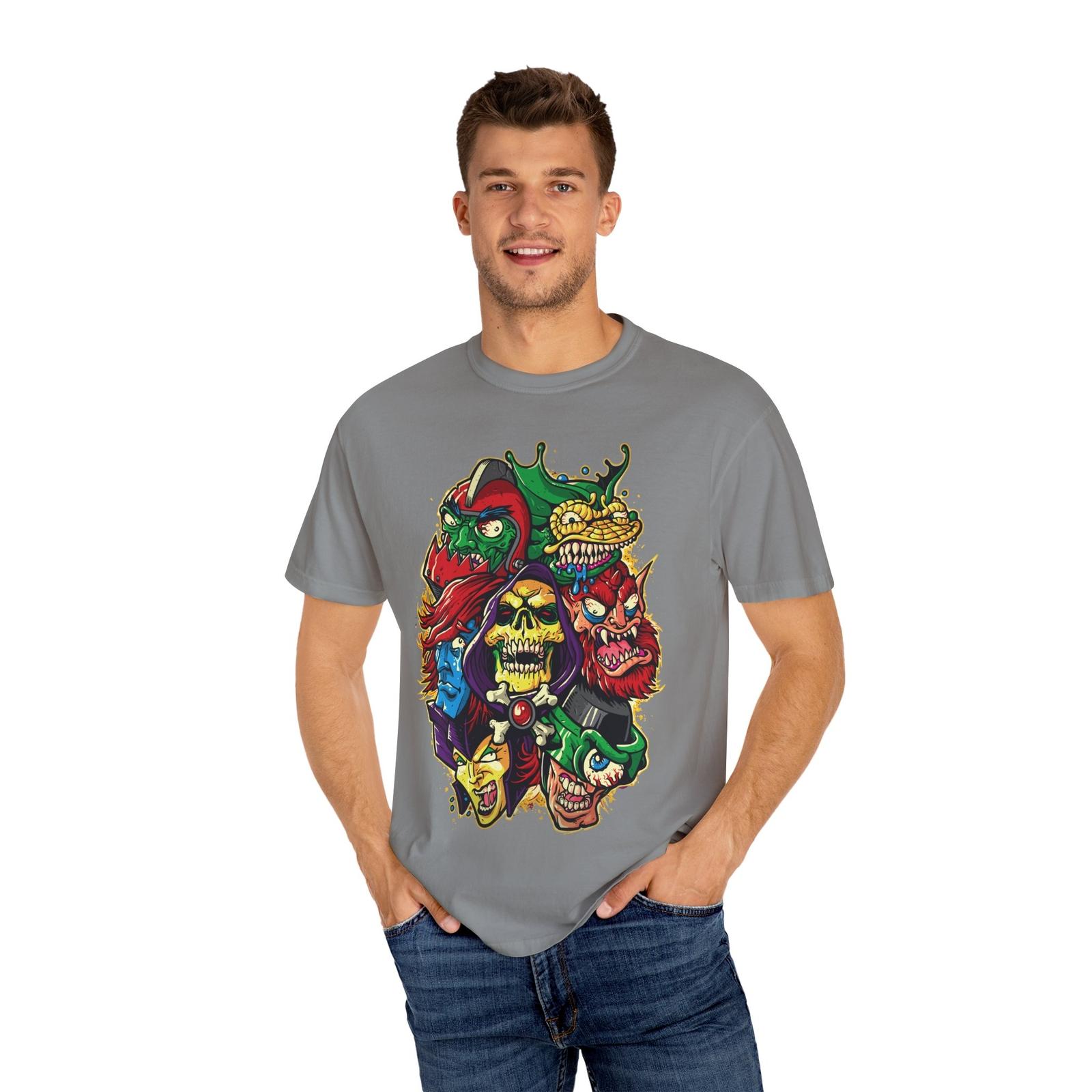 Unisex Graphic T-Shirt with Vibrant Monster Design S разноцветный