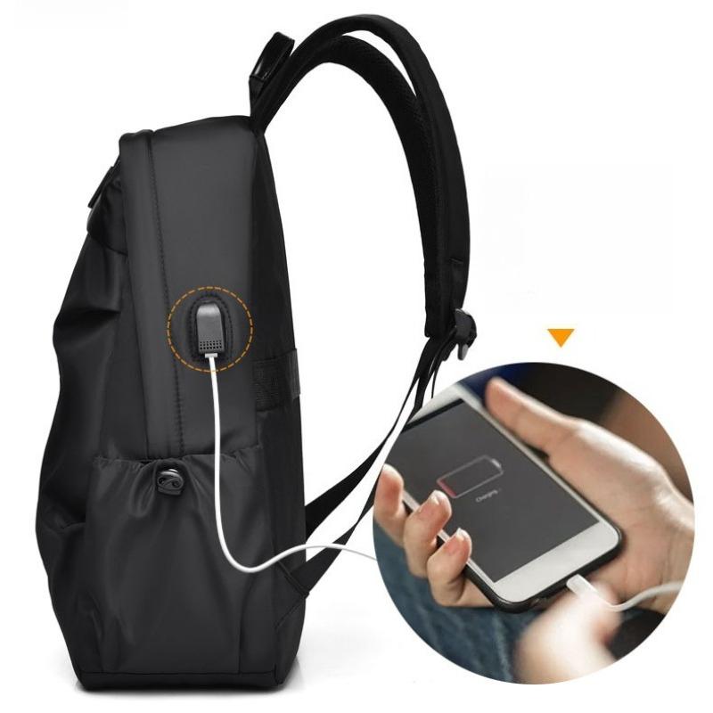 Wear-resistant Men Backpack Waterproof Casual Travel with 15 Inch Laptop Compartment Lightweight Large Capacity Student Backpack