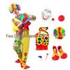 Halloween Clown Costume Set for Adults: Circus Outfit with Wig and Mask