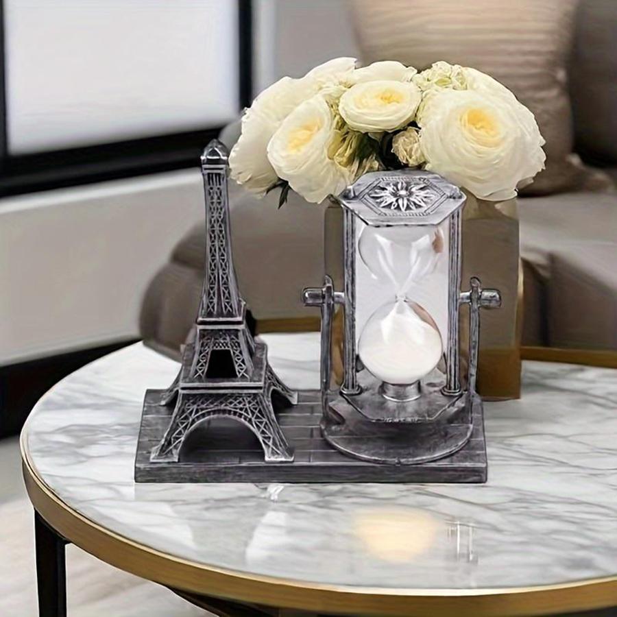 Creatief Retro Eiffeltoren Zandloper Beeld Thuis Kantoor Bureau Decoratie Handwerk Ornamenten Feestelijk Cadeau