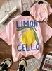 New Summer T-Shirt for Kids, Daily Casual Style, Breathable and Comfortable, Short-Sleeved, with A Cartoon Lemon Print.