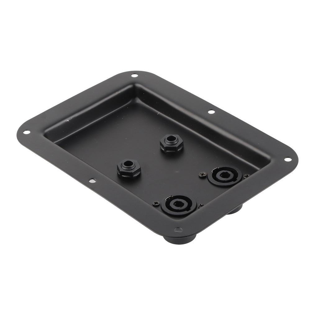 Junction Box 4 Core Socket Jack Plate Dual 6.35 Plug Speaker Junction Box for Stage Sound and Recording Studio