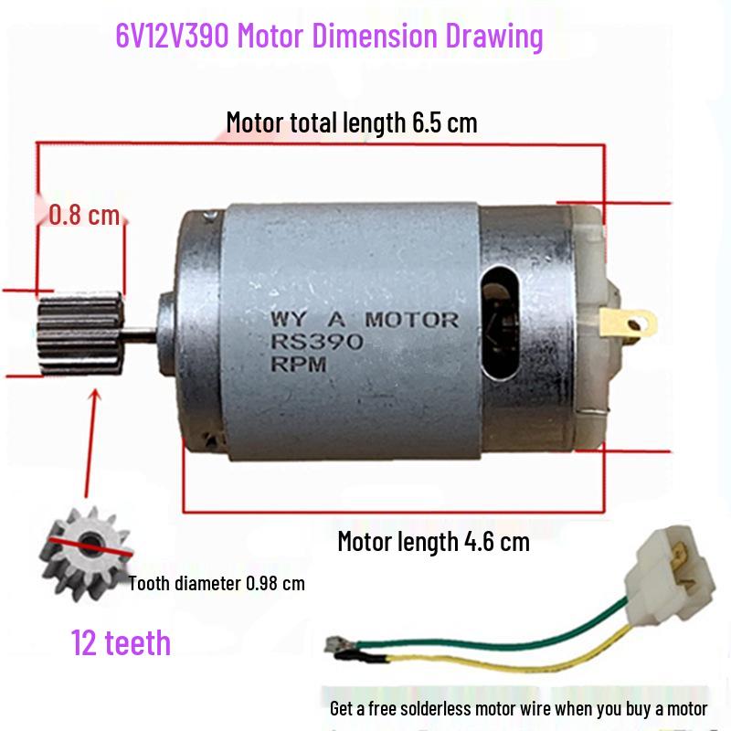 6V12V RS380 RS390 Kids' Electric Car & Stroller Motor Engine Accessories