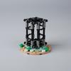 Medieval City MOC Building Blocks Soldier Figures Guard Tower Watchtower Hanging Cage Shield Weapon Accessory Bricks Kids Toys