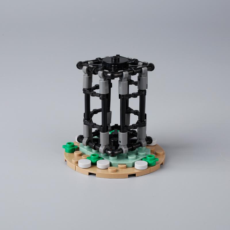 Medieval City MOC Building Blocks Soldier Figures Guard Tower Watchtower Hanging Cage Shield Weapon Accessory Bricks Kids Toys