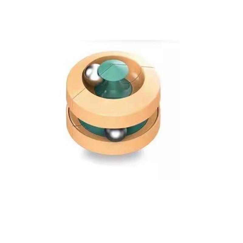 Unique Metal Marbles Adult Stress-relieving Toy, Creative Rotating Finger Track Ball Rubik's Cube, Fidget Spinner