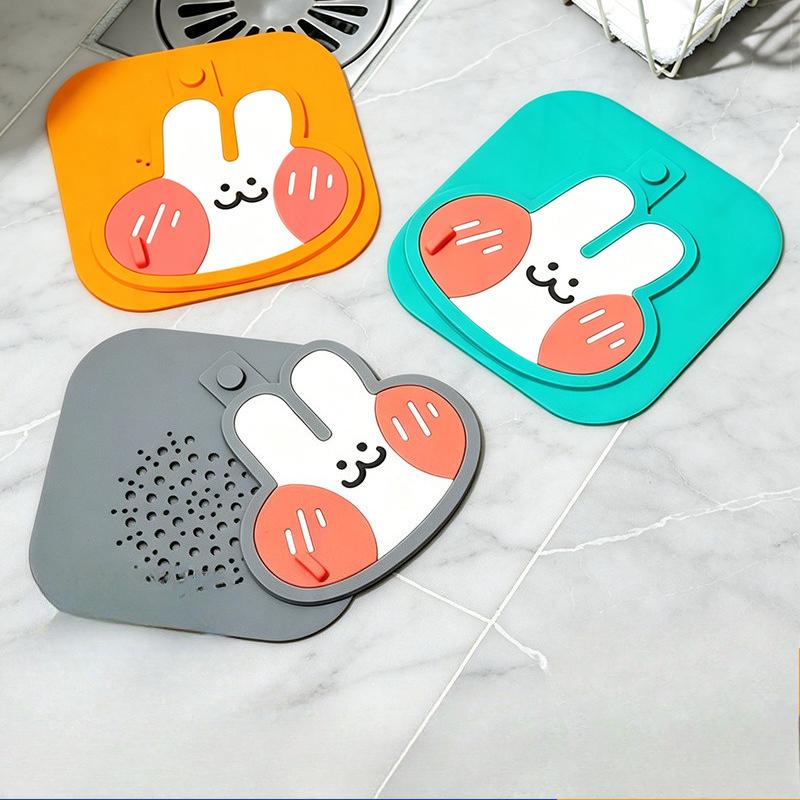 Silicone Drain Strainer Odor Proof Floor Sink Filter, Bathroom Shower Bath Waste Cover for Hair Catcher and Clog Prevention
