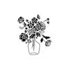 Flower Pattern Painting Stencil for Journal Decoration - Reusable PET Template