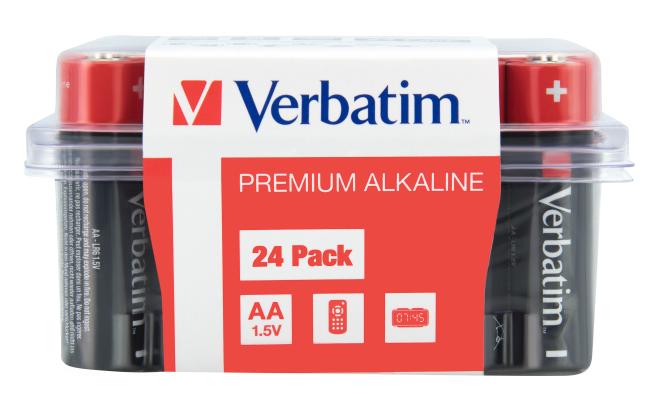 Verbatim 49505 Alkaline Batteries AA LR6 (24 pcs/Pack)