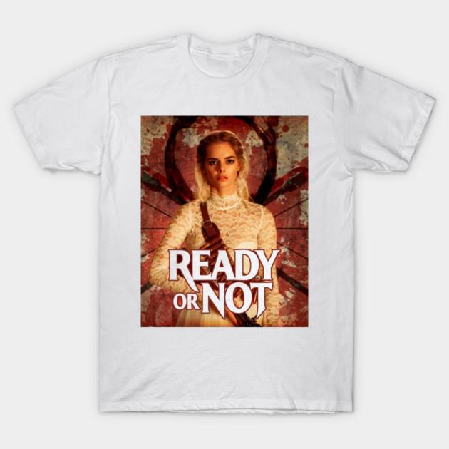 

Ready or Not Grace graphic Unisexs TShirt Unisex ONeck Cotton Short Sleeve Y2k Oversized Fashion Popular Vintage Horror Tee M