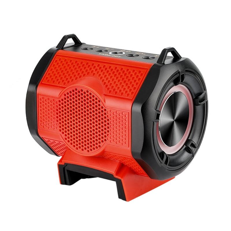 HIFI High Fidelities Bluetooth-compatible Speaker Portable Waterproof Design For 18-20V Batteries for Outdoor Activity Construction Sites and Camping