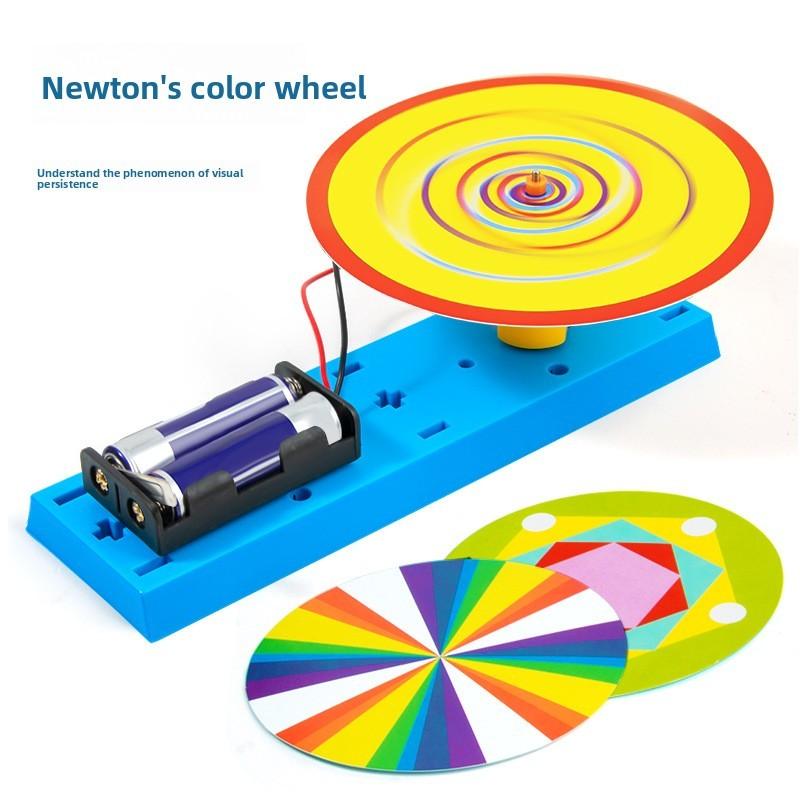 Expérience Scientifique Bricolage Roue Chromatique de Newton Persistance Visuelle Kit Scientifique Pour l'Éducation et les Enfants