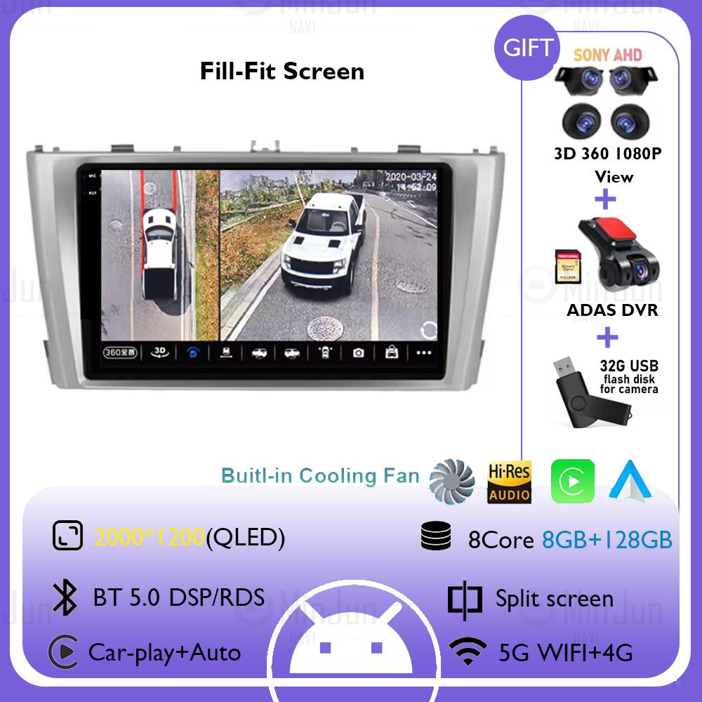 Multimedia Android 14 Pentru Toyota Avensis T27 2008-2015 WIFI+4G Carplay Autoradio Navigație GPS Sisteme auto inteligente stereo