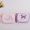 Fashion Casual Versatile Small Bag Girls Leather Sanrio Flip Zipper Crossbody Shoulder Bag