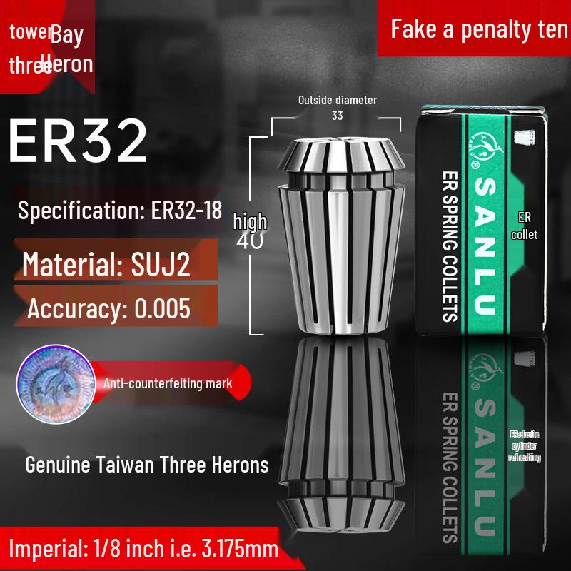 ER32 High Precision CNC Engraving Machine Collet Chuck with ER20, 25, 16, 11, 40 Spring Collets