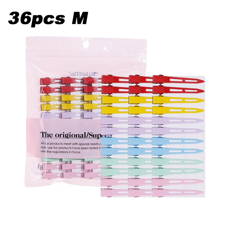 24-48pcs Colorful Metal Hair Clips Professional Salon Hairpin Makeup Clamps Soft Hair Root Fluffy Tool Hair Styling Accessories