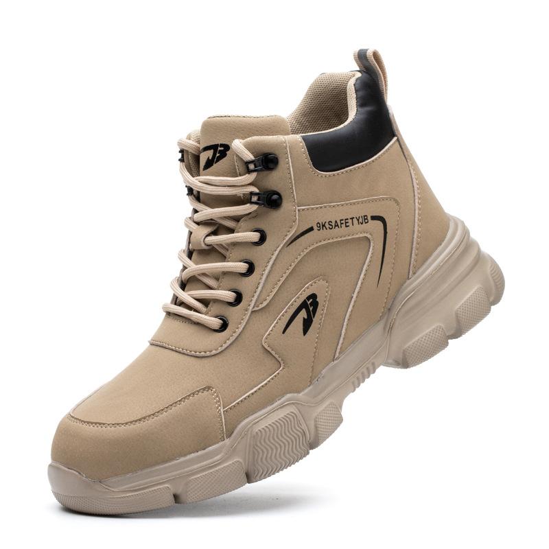 Herbst und Winter High-Top Sicherheitsschuhe Rutschfeste Samt Casual Sicherheitsschuhe