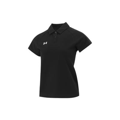 Cotton Blend Solid Color Sports Polo Shirt Women Tops Black 22500522-001