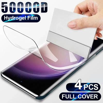 4Pcs Hydrogel Film Für Samsung Galaxy S24 S23 S22 S21 S20 Ultra S10 S9 Plus A12 A34 A54 A53 a52 A33 A32 A71 Screen Protector