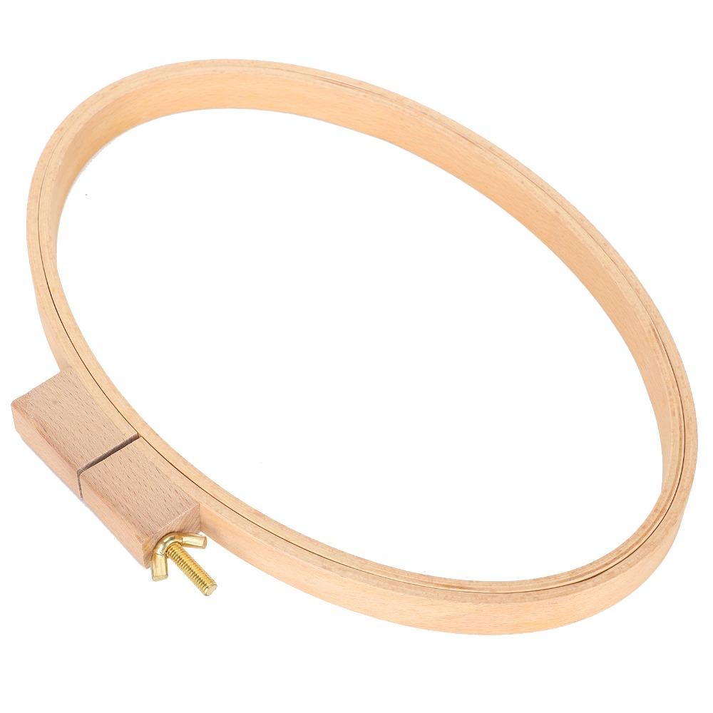 Universal Clamp Oval Frame Wide Wooden Frame Wood Embroidery Hoop DIY CrossStitch